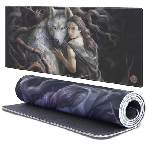 Anne Stokes Wolves Collection Night Forest Gaming Office Desk PC Keyboard Mouse Mat Pad - XL