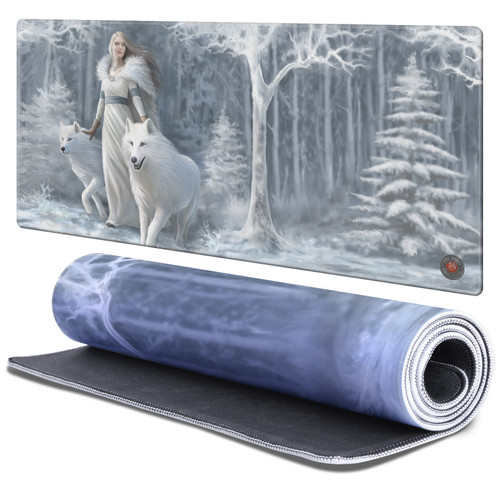 Anne Stokes Wolves Collection Winter Guardian Gaming Office Desk PC Keyboard Mouse Mat Pad - XL
