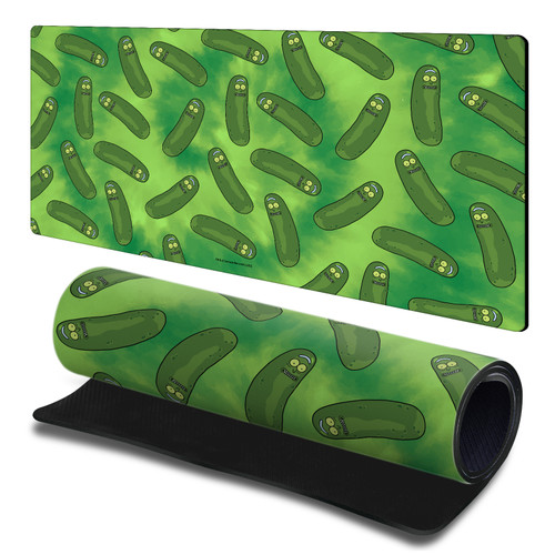 Rick And Morty Graphics Pickle Rick Gaming Office Desk PC Keyboard Mouse Mat Pad 23.62 x 11.81 x 0.12 inches (600 x 300 mm) - L