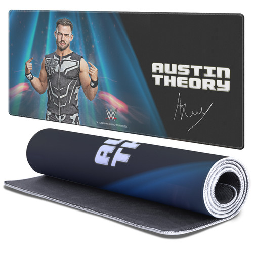 WWE Austin Theory Portrait Gaming Office Desk PC Keyboard Mouse Mat Pad 37.4 x 15.75 x 0.16 inches (900 x 400 mm) - XL