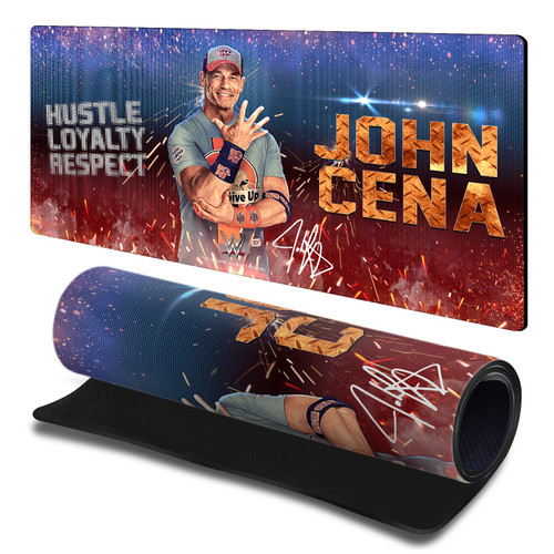WWE John Cena LED Gaming Office Desk PC Keyboard Mouse Mat Pad 23.62 x 11.81 x 0.12 inches (600 x 300 mm) - L