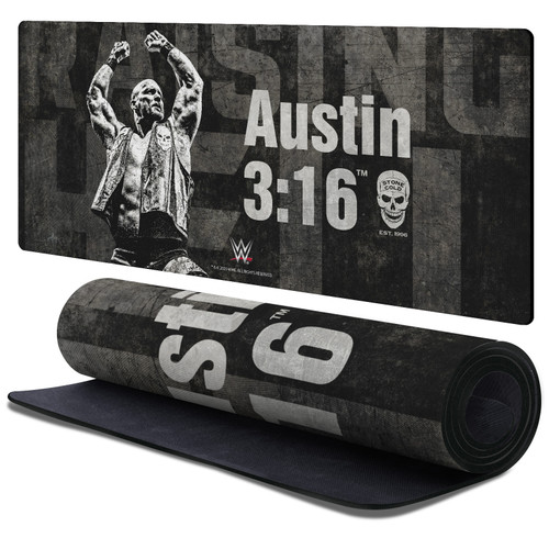 WWE Stone Cold Steve Austin Raising Gaming Office Desk PC Keyboard Mouse Mat Pad 37.4 x 15.75 x 0.16 inches (900 x 400 mm) - XL