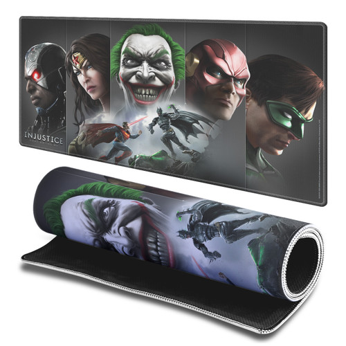 Injustice Gods Among Us Key Art Poster Gaming Office Desk PC Keyboard Mouse Mat Pad - L