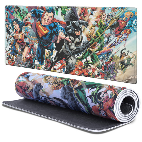 Justice League DC Comics Comic Book Covers Rebirth Gaming Office Desk PC Keyboard Mouse Mat Pad - XL