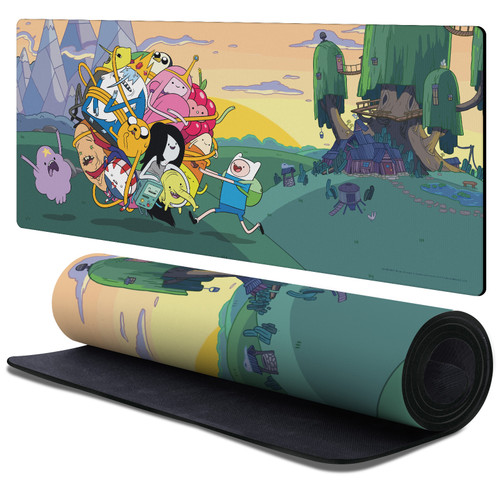 Adventure Time Graphics Characters Gaming Office Desk PC Keyboard Mouse Mat Pad 37.4 x 15.75 x 0.16 inches (900 x 400 mm) - XL
