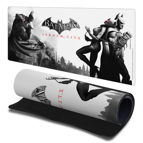 Batman Arkham City Graphics Key Art Gaming Office Desk PC Keyboard Mouse Mat Pad 23.62 x 11.81 x 0.12 inches (600 x 300 mm) - L