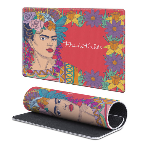 Frida Kahlo Floral Art Flower Frame Gaming Office Desk PC Keyboard Mouse Mat Pad - S
