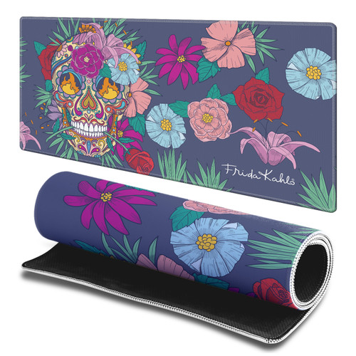 Frida Kahlo Floral Art Skull Gaming Office Desk PC Keyboard Mouse Mat Pad - L