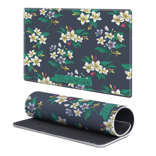 Frida Kahlo Mix Art Plumeria Gaming Office Desk PC Keyboard Mouse Mat Pad 9.84 x 11.81 x 0.12 inches (250 x 300 mm) - S
