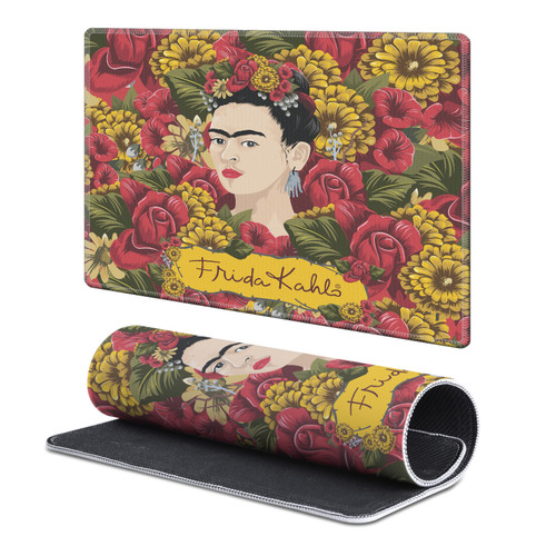 Frida Kahlo Mix Art Portrait Pattern Gaming Office Desk PC Keyboard Mouse Mat Pad - S Frida Kahlo Mix Art Portrait Pattern Gaming Office Desk PC Keyboard Mouse Mat Pad - S