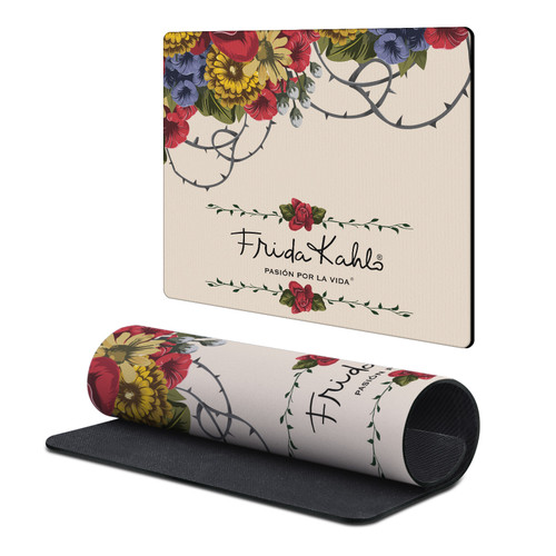 Frida Kahlo Mix Art Vine Gaming Office Desk PC Keyboard Mouse Mat Pad 9.84 x 11.81 x 0.12 inches (250 x 300 mm) - S