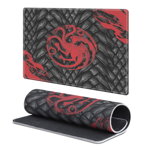 HBO Game of Thrones Graphic Art House Targaryen Gaming Office Desk PC Keyboard Mouse Mat Pad 9.84 x 11.81 x 0.12 inches (250 x 300 mm) - S