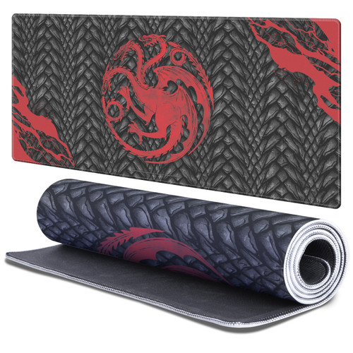 HBO Game of Thrones Graphic Art House Targaryen Gaming Office Desk PC Keyboard Mouse Mat Pad - XL