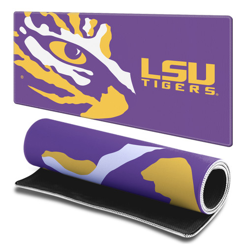 Louisiana State University LSU Louisiana State University LSU Oversized Icon Gaming Office Desk PC Keyboard Mouse Mat Pad - L