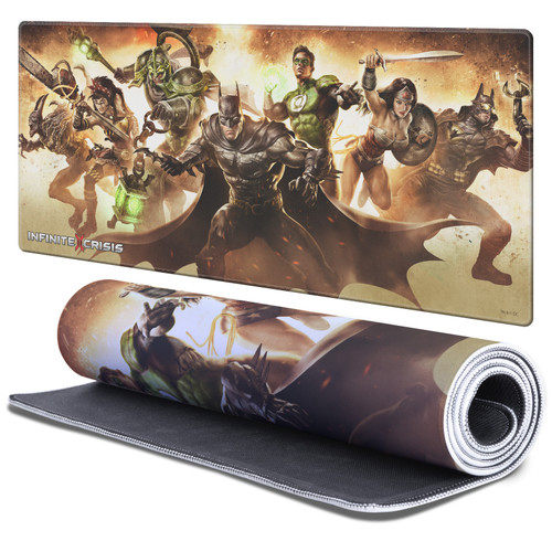 Infinite Crisis Character Art Group Gaming Office Desk PC Keyboard Mouse Mat Pad 37.4 x 15.75 x 0.16 inches (900 x 400 mm) - XL