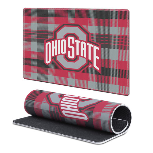 Ohio State University Graphics Plaid Gaming Office Desk PC Keyboard Mouse Mat Pad - S Ohio State University Graphics Plaid Gaming Office Desk PC Keyboard Mouse Mat Pad - S