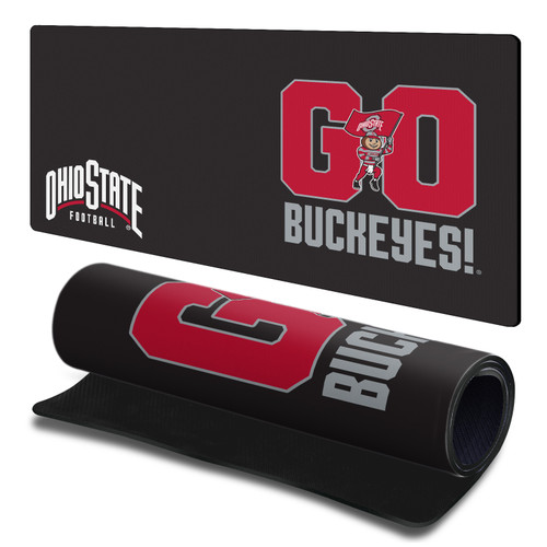 Ohio State University Graphics Go Buckeyes Gaming Office Desk PC Keyboard Mouse Mat Pad 23.62 x 11.81 x 0.12 inches (600 x 300 mm) - L