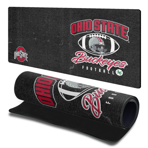 Ohio State University Graphics Vintage Gaming Office Desk PC Keyboard Mouse Mat Pad 23.62 x 11.81 x 0.12 inches (600 x 300 mm) - L