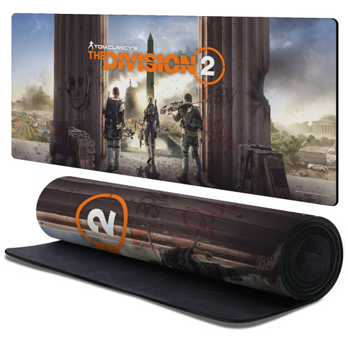 Tom Clancy's The Division 2 Division 2 Key Art Poster Gaming Office Desk PC Keyboard Mouse Mat Pad 37.4 x 15.75 x 0.16 inches (900 x 400 mm) - XL