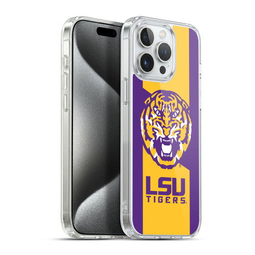 Louisiana State University LSU LSU Art Tiger Graphics 1 Soft Gel Case for Apple iPhone 15 Pro Max & MagSafe