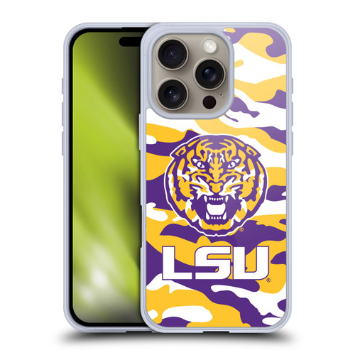 Louisiana State University LSU LSU Art Camou Soft Gel Case for Apple iPhone 16 Pro