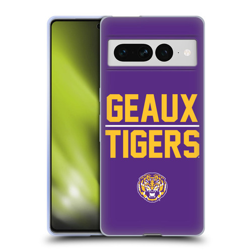 Louisiana State University LSU LSU Art Geaux Tigers Soft Gel Case for Google Pixel 7 Pro