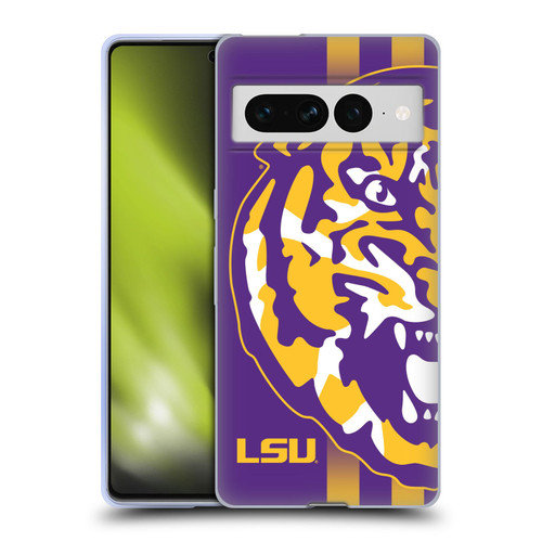Louisiana State University LSU LSU Art Tiger Graphics 2 Soft Gel Case for Google Pixel 7 Pro