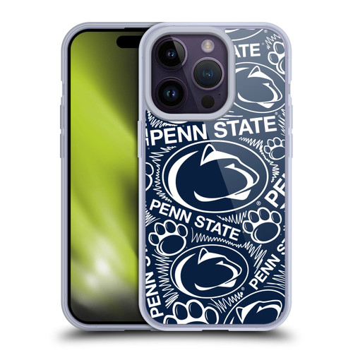Pennsylvania State University PSU Pennsylvania State Art Sketch Graphics Soft Gel Case for Apple iPhone 14 Pro & MagSafe