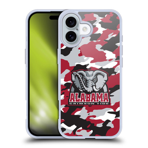 University Of Alabama UA The University Of Alabama Art Camou Soft Gel Case for Apple iPhone 16