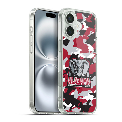 University Of Alabama UA The University Of Alabama Art Camou Soft Gel Case for Apple iPhone 16 Plus & MagSafe