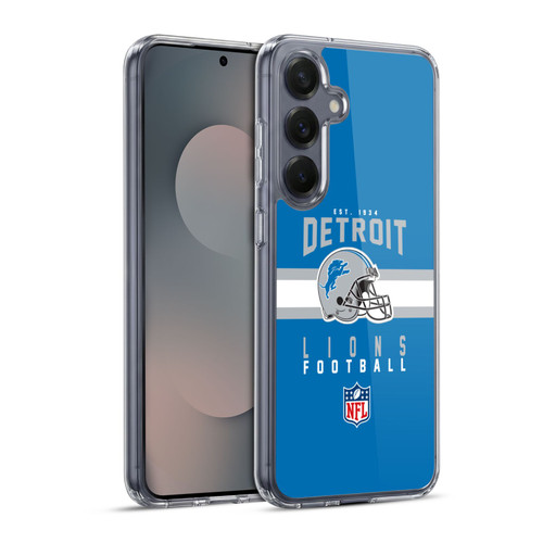 NFL Detroit Lions Graphics Helmet Typography Soft Gel Case for Samsung Galaxy S25+ & MagSafe