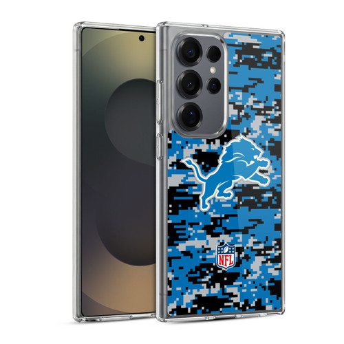 NFL Detroit Lions Graphics Digital Camouflage Soft Gel Case for Samsung Galaxy S25 Ultra & MagSafe