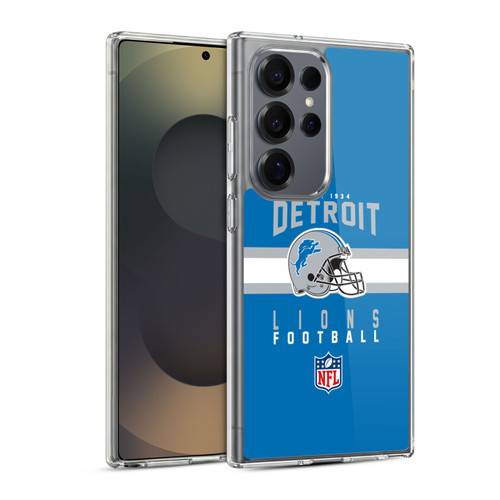 NFL Detroit Lions Graphics Helmet Typography Soft Gel Case for Samsung Galaxy S25 Ultra & MagSafe