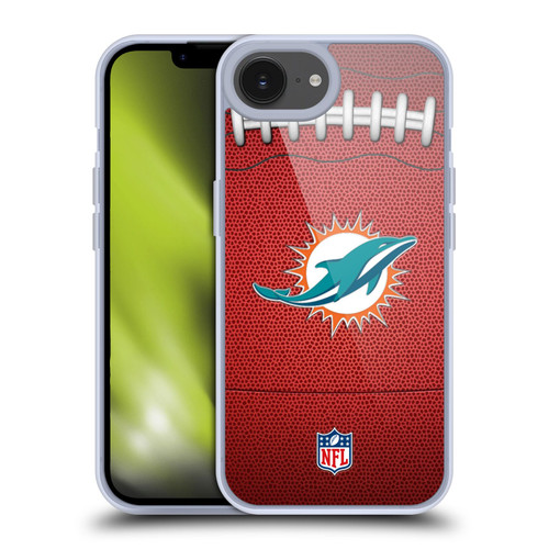 NFL Miami Dolphins Graphics Football Soft Gel Case for Apple iPhone 16e