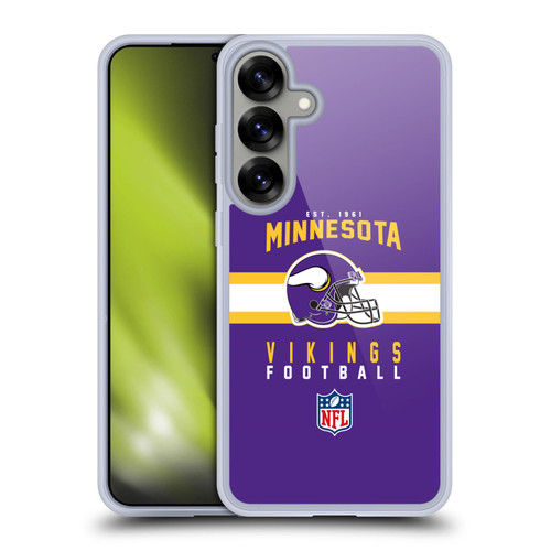 NFL Minnesota Vikings Graphics Helmet Typography Soft Gel Case for Samsung Galaxy S25+