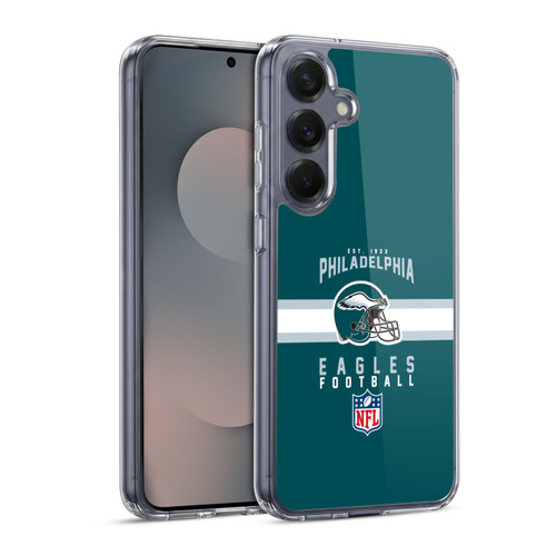 NFL Philadelphia Eagles Graphics Helmet Typography Soft Gel Case for Samsung Galaxy S25 & MagSafe