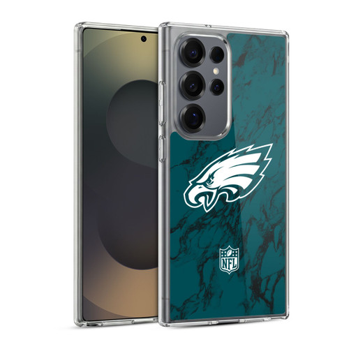 NFL Philadelphia Eagles Graphics Coloured Marble Soft Gel Case for Samsung Galaxy S25 Ultra & MagSafe