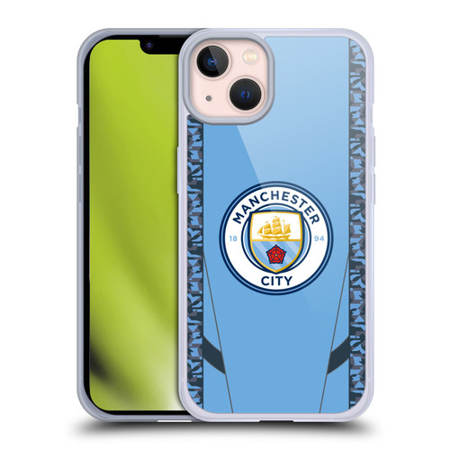 Manchester City Man City FC 2024/25 Badge Kit Home Soft Gel Case for Apple iPhone 13