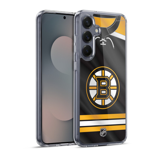 NHL Boston Bruins Jersey Soft Gel Case for Samsung Galaxy S25+ & MagSafe