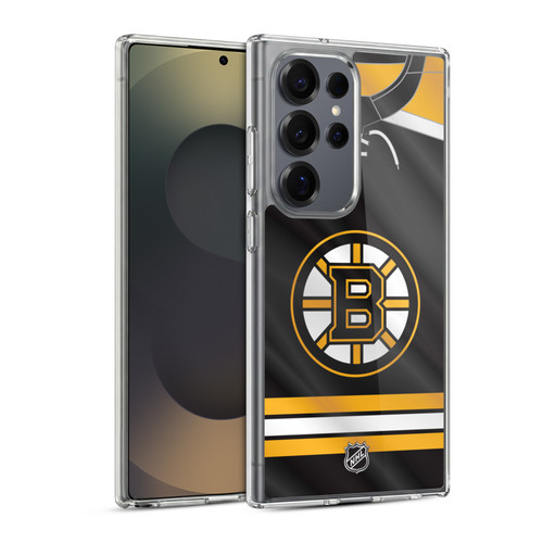 NHL Boston Bruins Jersey Soft Gel Case for Samsung Galaxy S25 Ultra & MagSafe