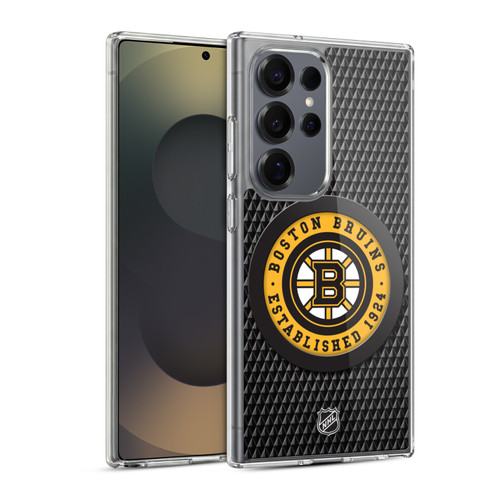 NHL Boston Bruins Puck Texture Soft Gel Case for Samsung Galaxy S25 Ultra & MagSafe