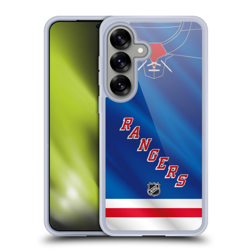 NHL New York Rangers Jersey Soft Gel Case for Samsung Galaxy S25 & MagSafe