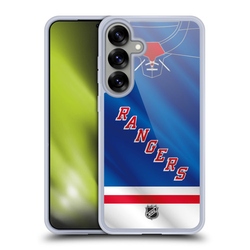NHL New York Rangers Jersey Soft Gel Case for Samsung Galaxy S25+ & MagSafe