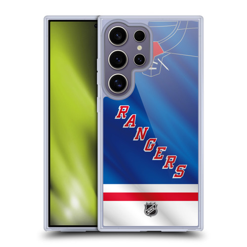 NHL New York Rangers Jersey Soft Gel Case for Samsung Galaxy S25 Ultra & MagSafe