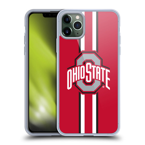 Ohio State University Logo Stripes Soft Gel Case for Apple iPhone 11 Pro Max & MagSafe