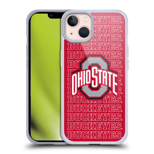 Ohio State University Logo Outline Buckeyes Soft Gel Case for Apple iPhone 13