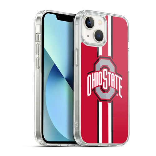 Ohio State University Logo Stripes Soft Gel Case for Apple iPhone 13