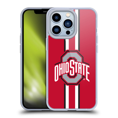 Ohio State University Logo Stripes Soft Gel Case for Apple iPhone 13 Pro & MagSafe