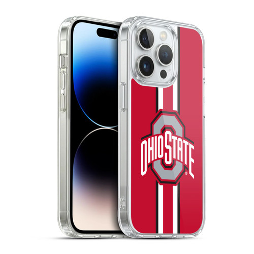Ohio State University Logo Stripes Soft Gel Case for Apple iPhone 13 Pro & MagSafe
