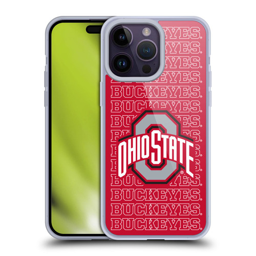 Ohio State University Logo Outline Buckeyes Soft Gel Case for Apple iPhone 14 Pro Max & MagSafe